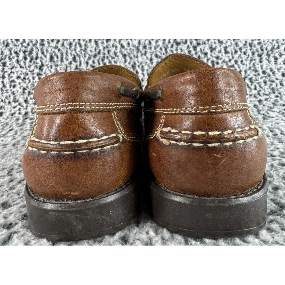 Bass Boat Shoes Mens 10 M Futures Brown Leather Slip On Fringe‎ Tasseled Casual